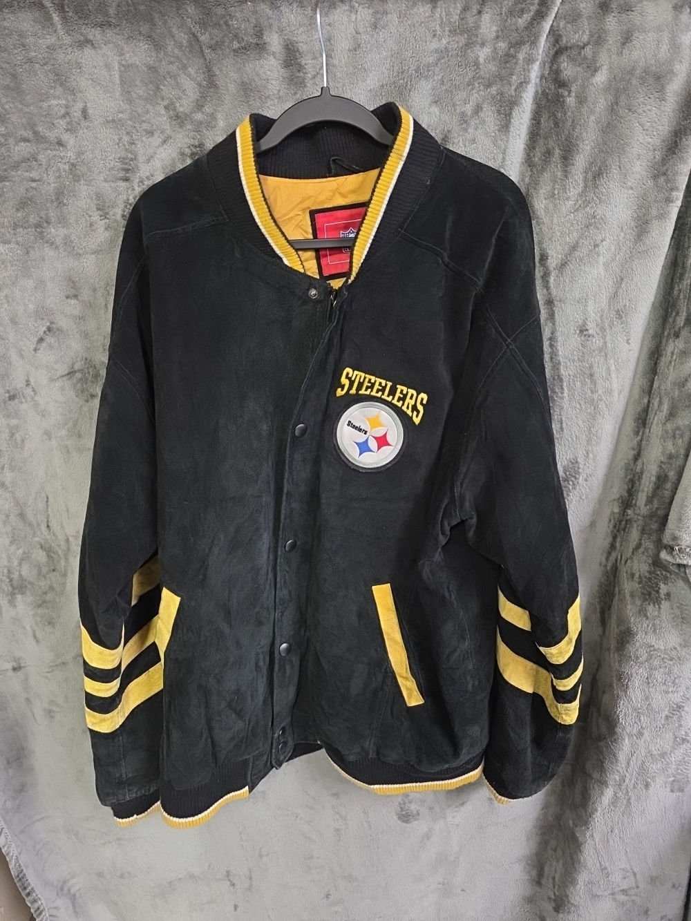 NFL Pittsburgh Steelers Black and Gold Bomber Jacket